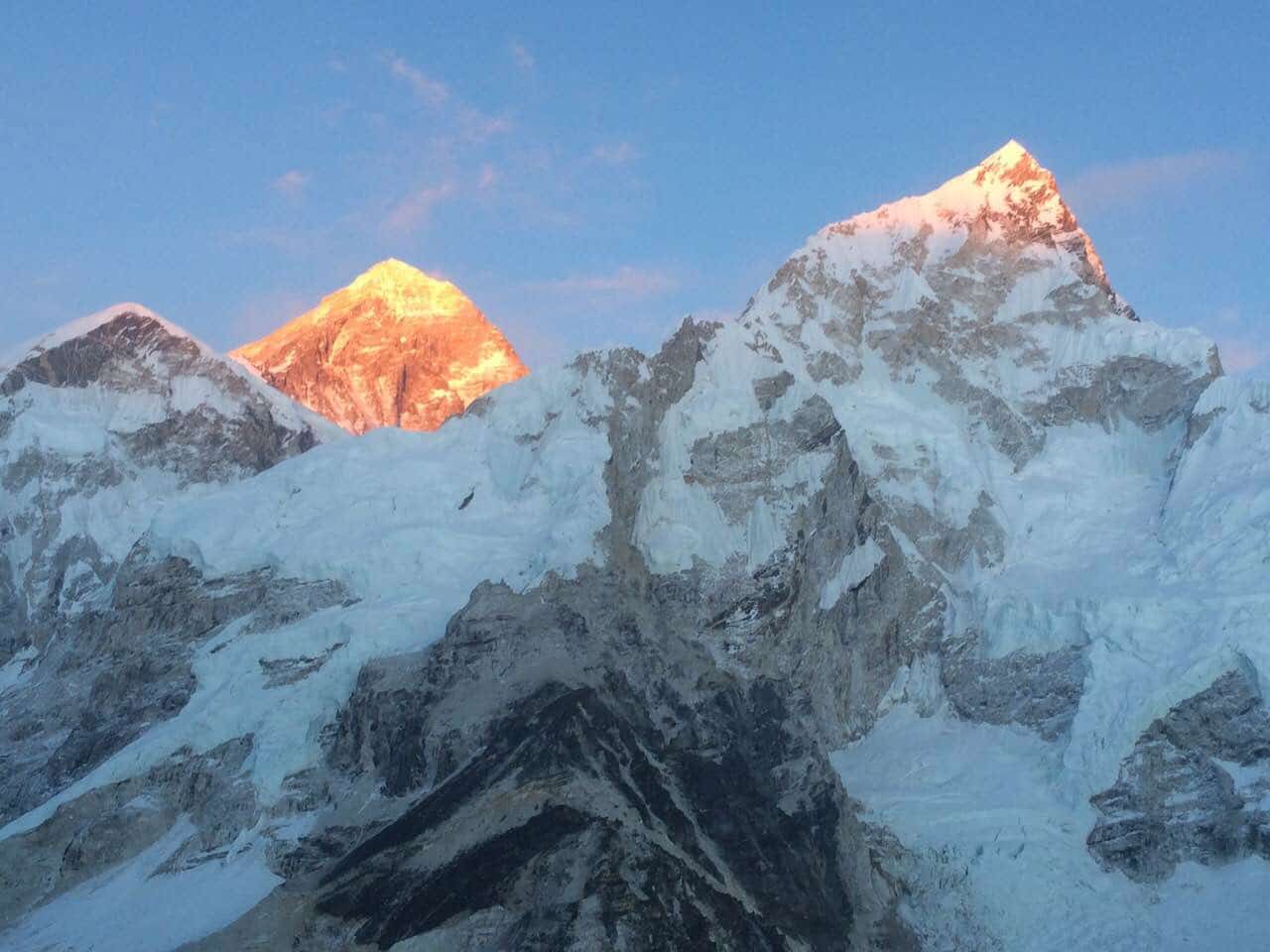 sunrise view over the mt. everest