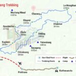 Upper Mustang trekking route map
