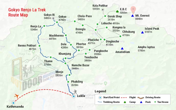 Gokyo Ranjo La Trek Route Map